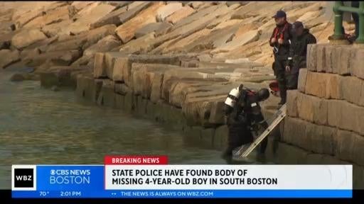 Missing 4-year-old boy found dead on shore in Boston Harbor - CBS News
