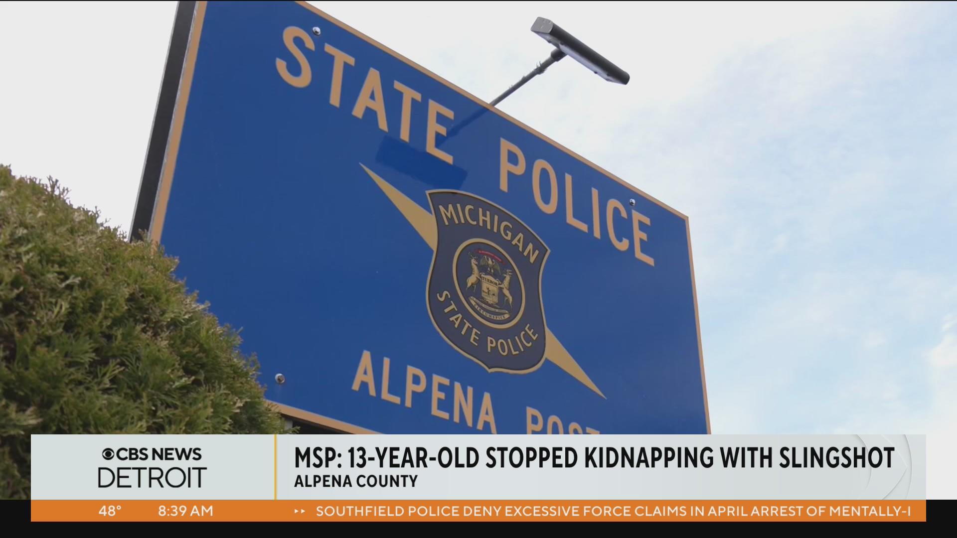 Teen boy uses slingshot to save 8yearold sister from alleged