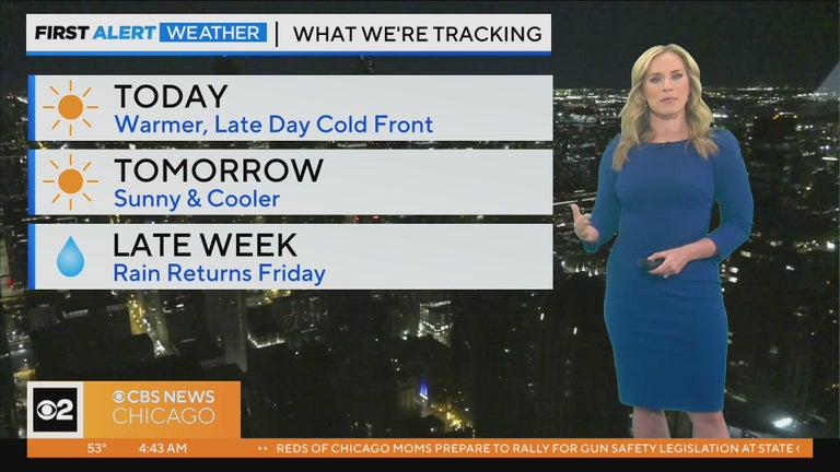 Chicago First Alert Weather: Temperatures in the 80s before drop - CBS ...