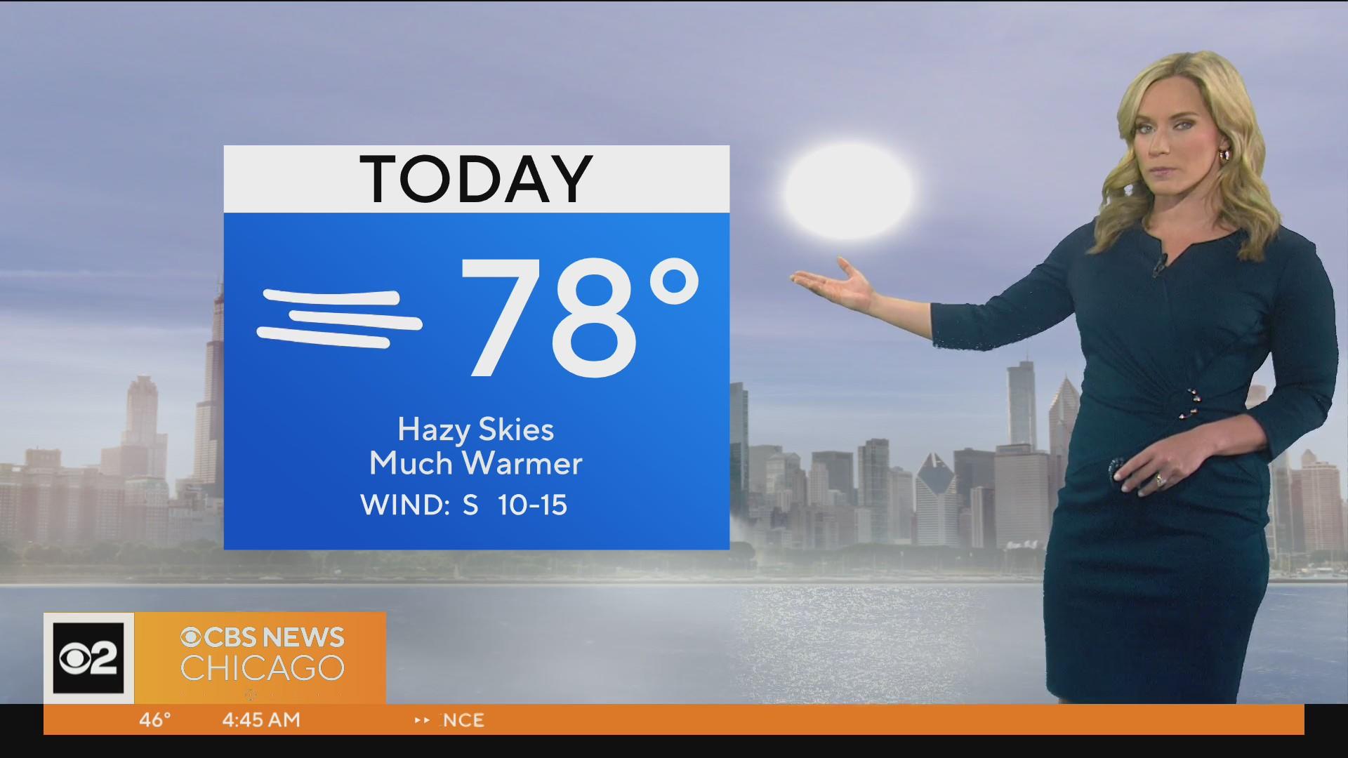 Temperatures in the upper 70s - CBS Chicago