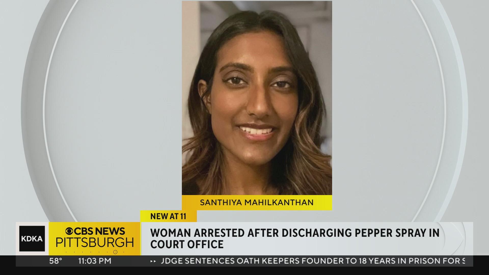 Woman arrested after pepper spraying court employees in Munhall - CBS ...
