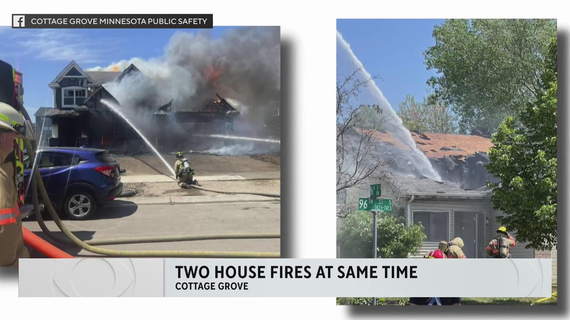 Firefighters battle two Cottage Grove house fires at the same time ...