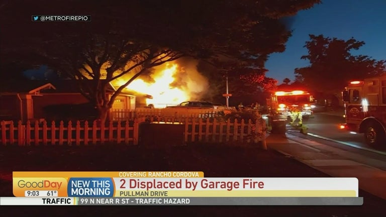Garage fire in Rancho Cordova displaces 2 - CBS Sacramento