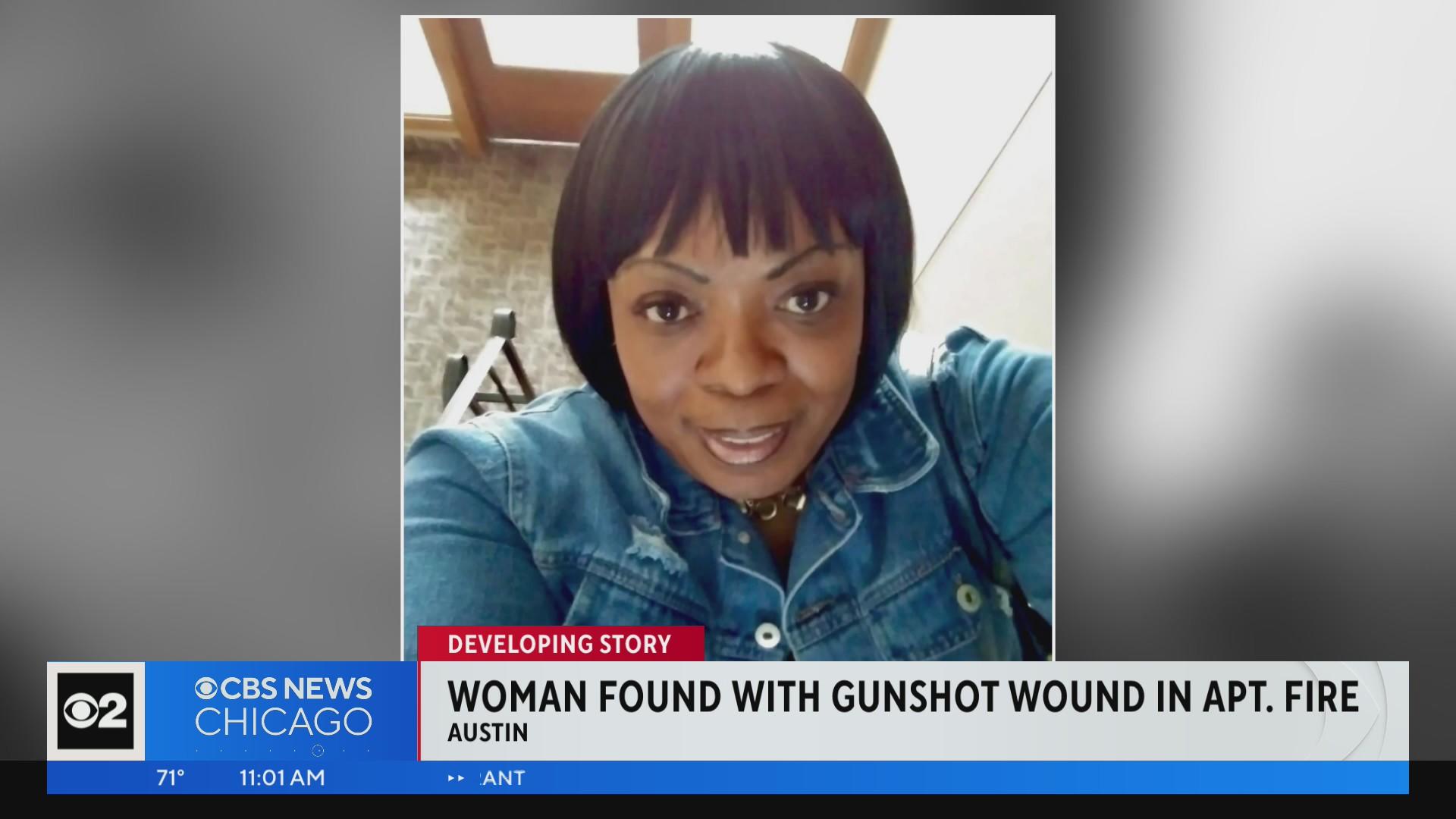 Woman dies, found inside apartment fire with gunshot wound CBS Chicago