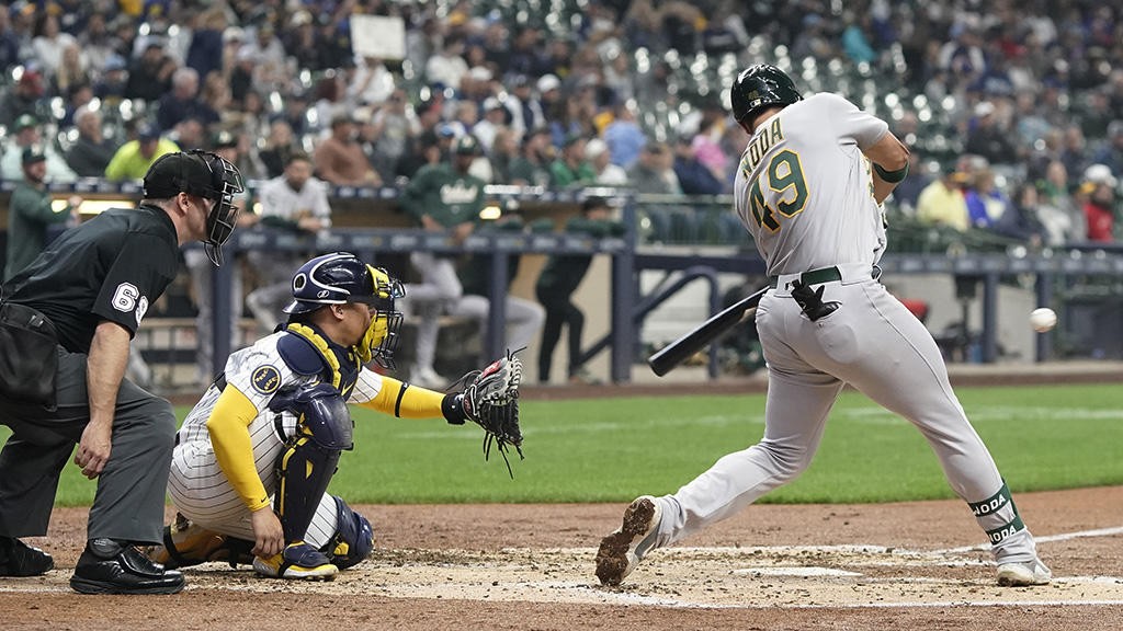 Seth Brown, Oakland A's complete sweep of Milwaukee Brewers