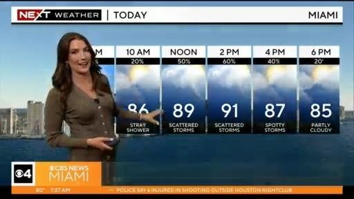 Miami Weather: Partly cloudy with thunderstorms - CBS Miami