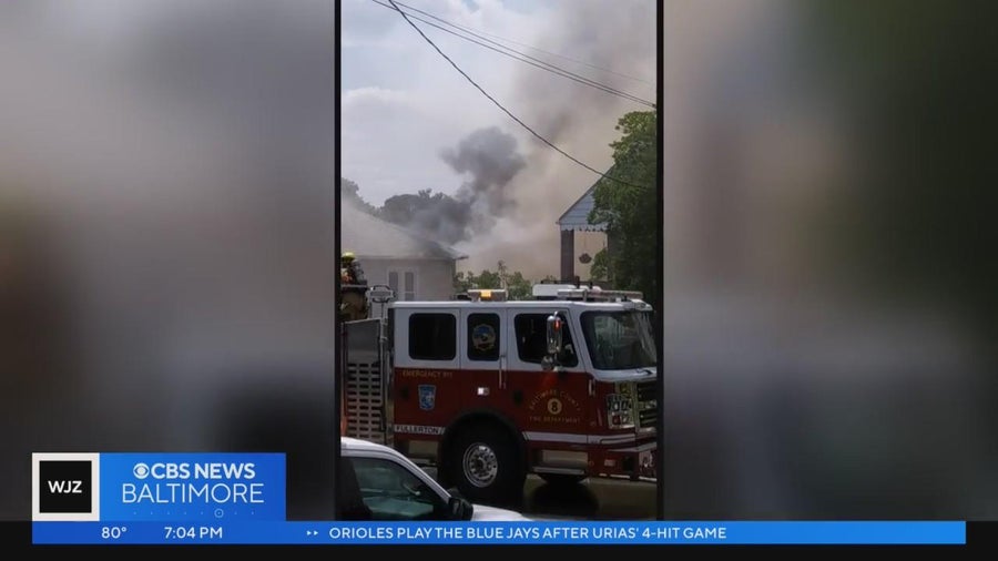 Firefighters contain two-alarm house fire in Parkville - CBS Baltimore