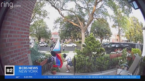 Queens homeowners, neighbors speak out after Pride flag torn down ...