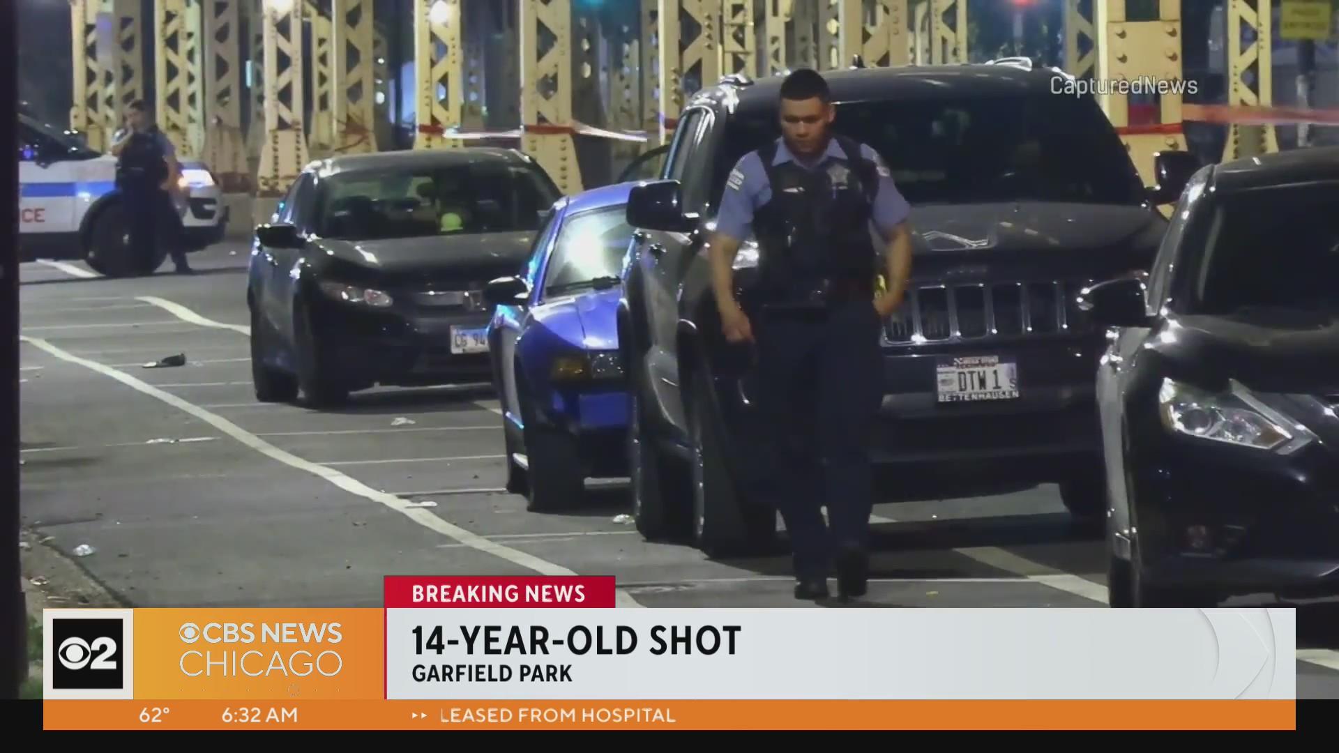 14-year-old boy shot while walking in East Garfield Park - CBS Chicago