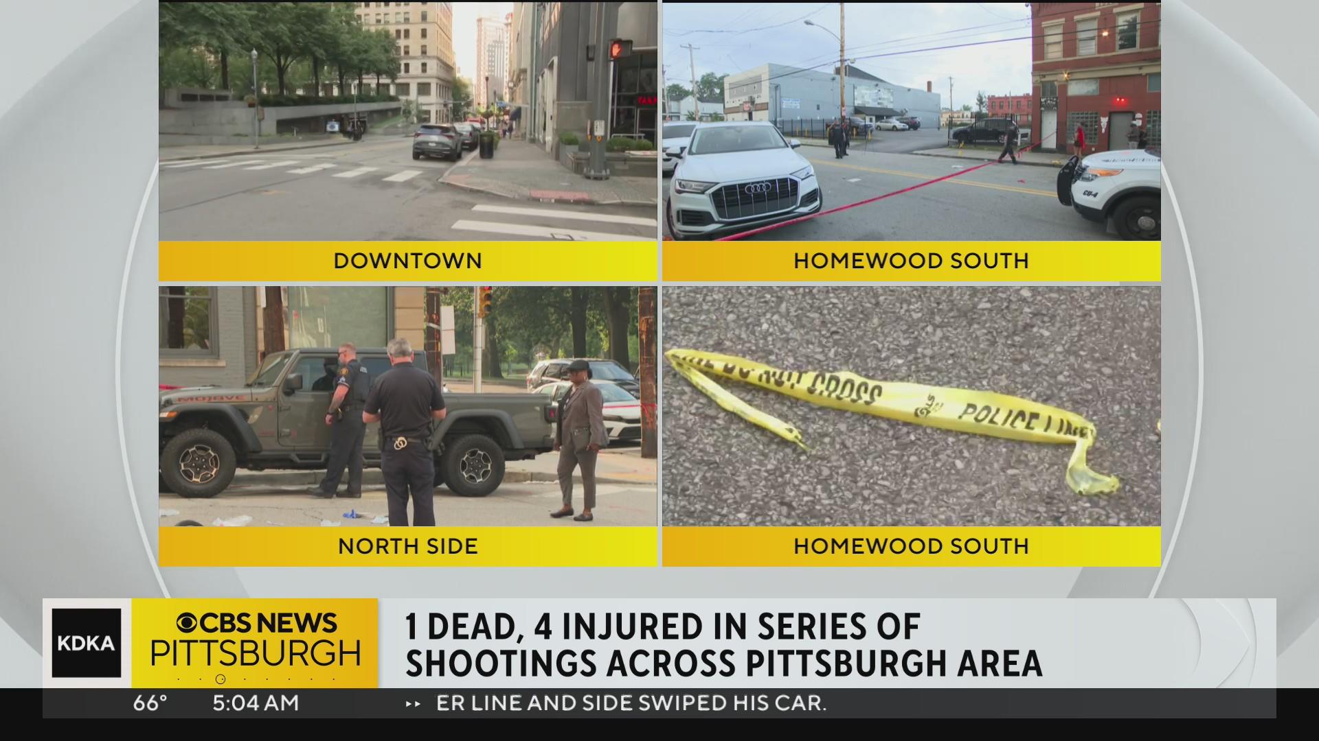 1 killed, 4 injured in series of four separate shootings in Pittsburgh ...