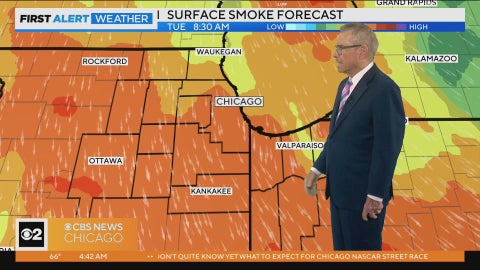 Wildfire smoke causing unhealthy air quality - CBS Chicago