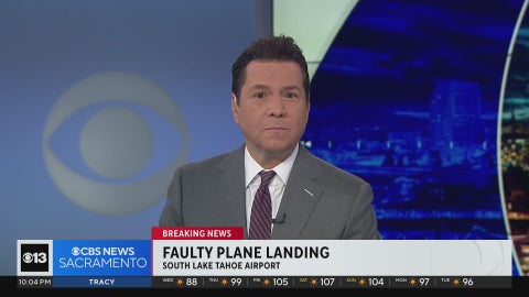 Small plane crash lands on belly at South Lake Tahoe airport - CBS