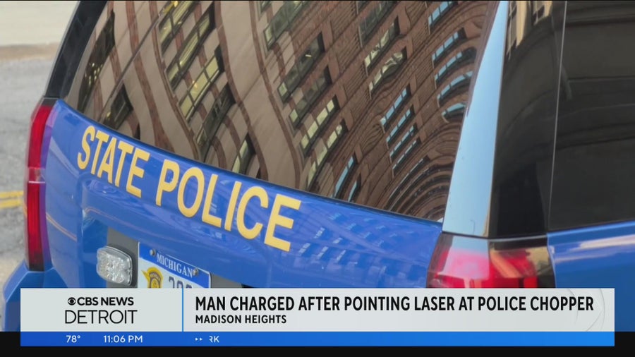 Madison Heights man charged with pointing laser beam at Michigan State ...