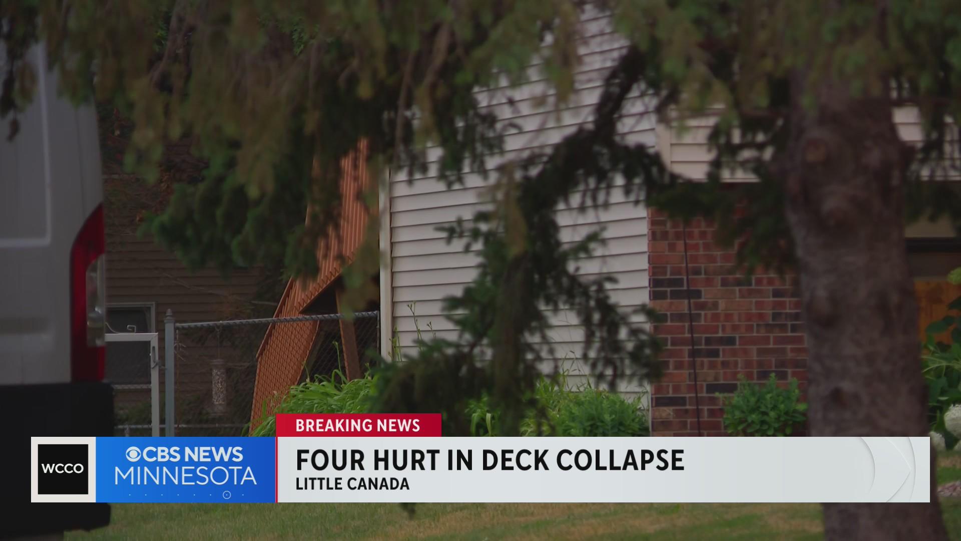Deck collapse injures 4 during Fourth of July gathering in Little ...