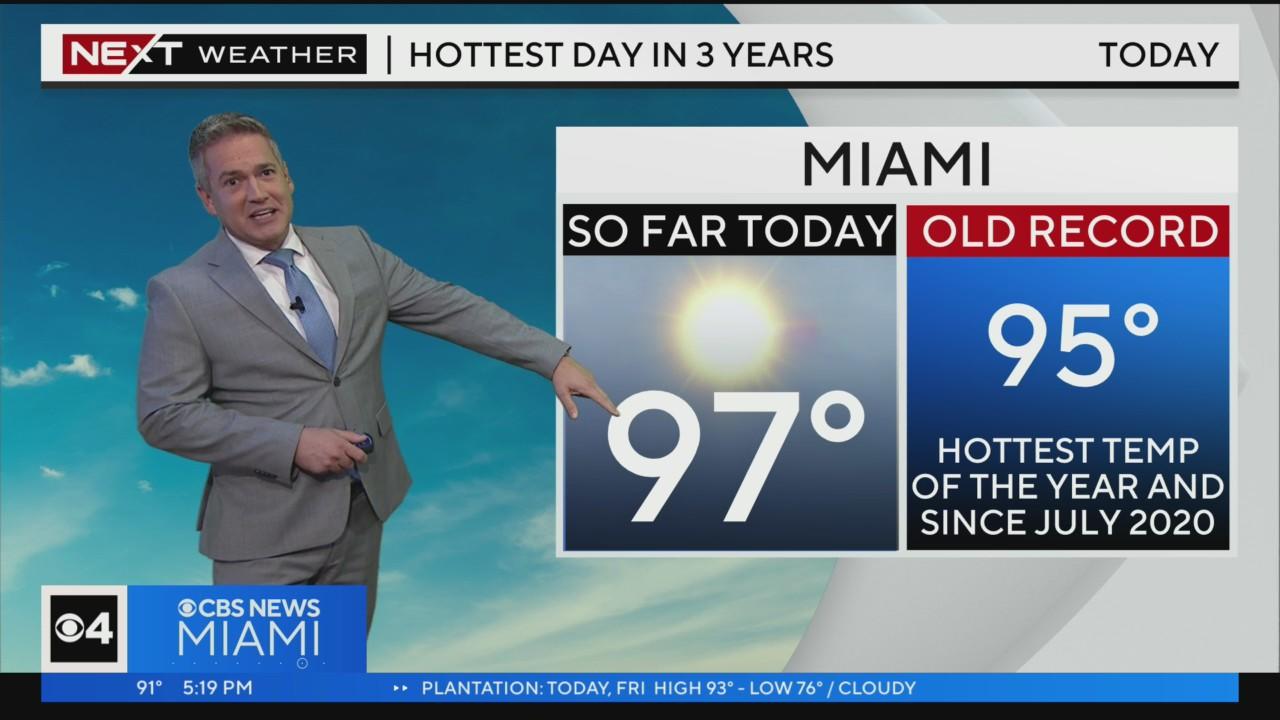 South Florida weather: Miami shatters high temperature record Friday ...