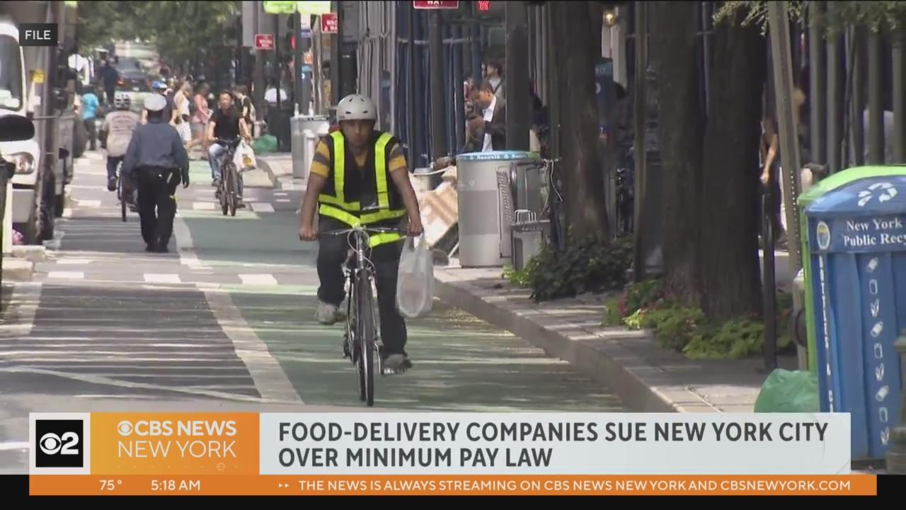 Food delivery services sue New York City over minimum pay rates for app ...