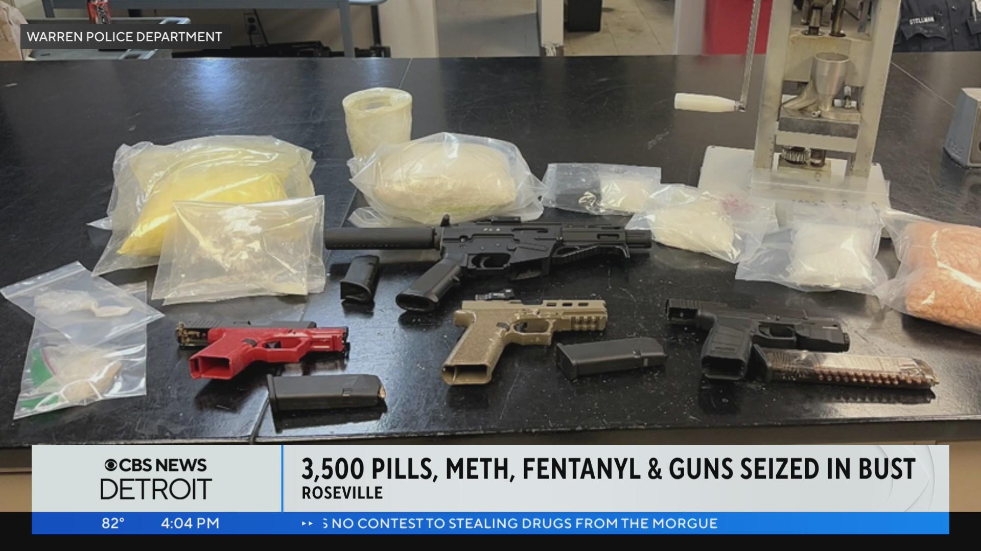 Warren police seize 3,500 pills, 2 kilos of fentanyl, 4 firearms and ...
