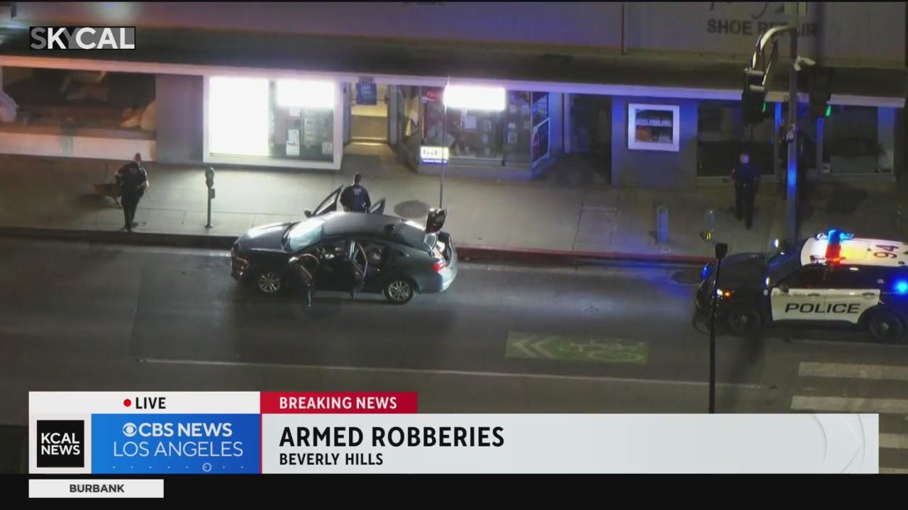 Beverly Hills police arrest four armed robbery suspects - CBS Los Angeles