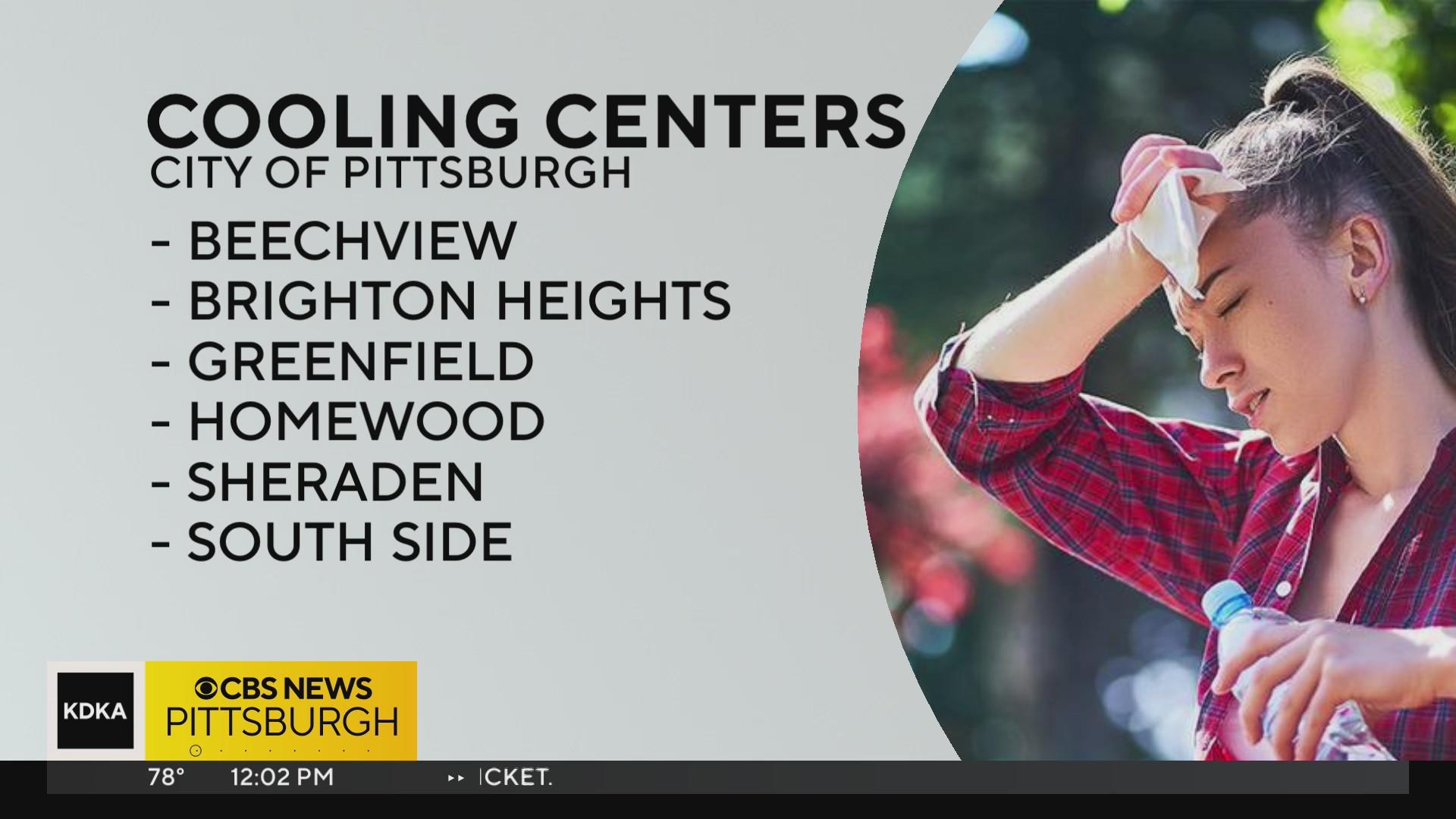 Pittsburgh opens 6 cooling centers as temperatures soar - CBS Pittsburgh