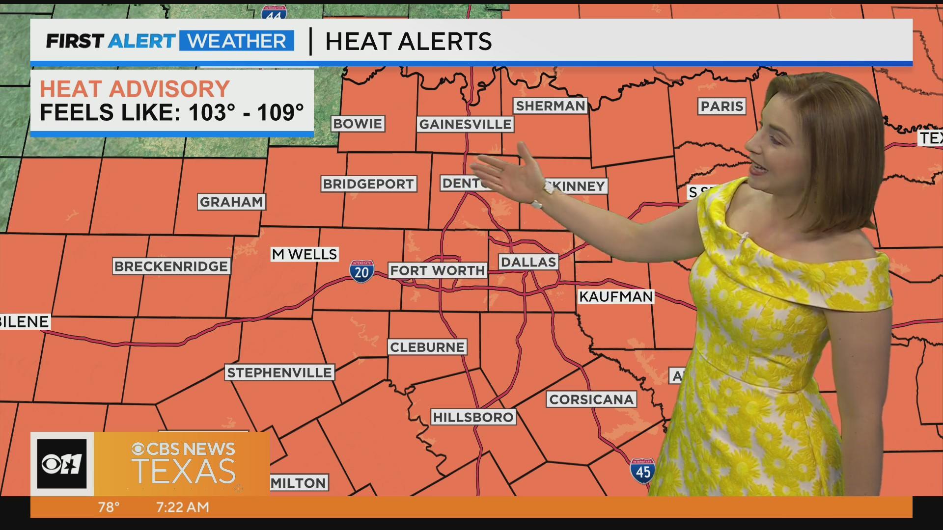 Heat advisory in place for North Texas - CBS Texas