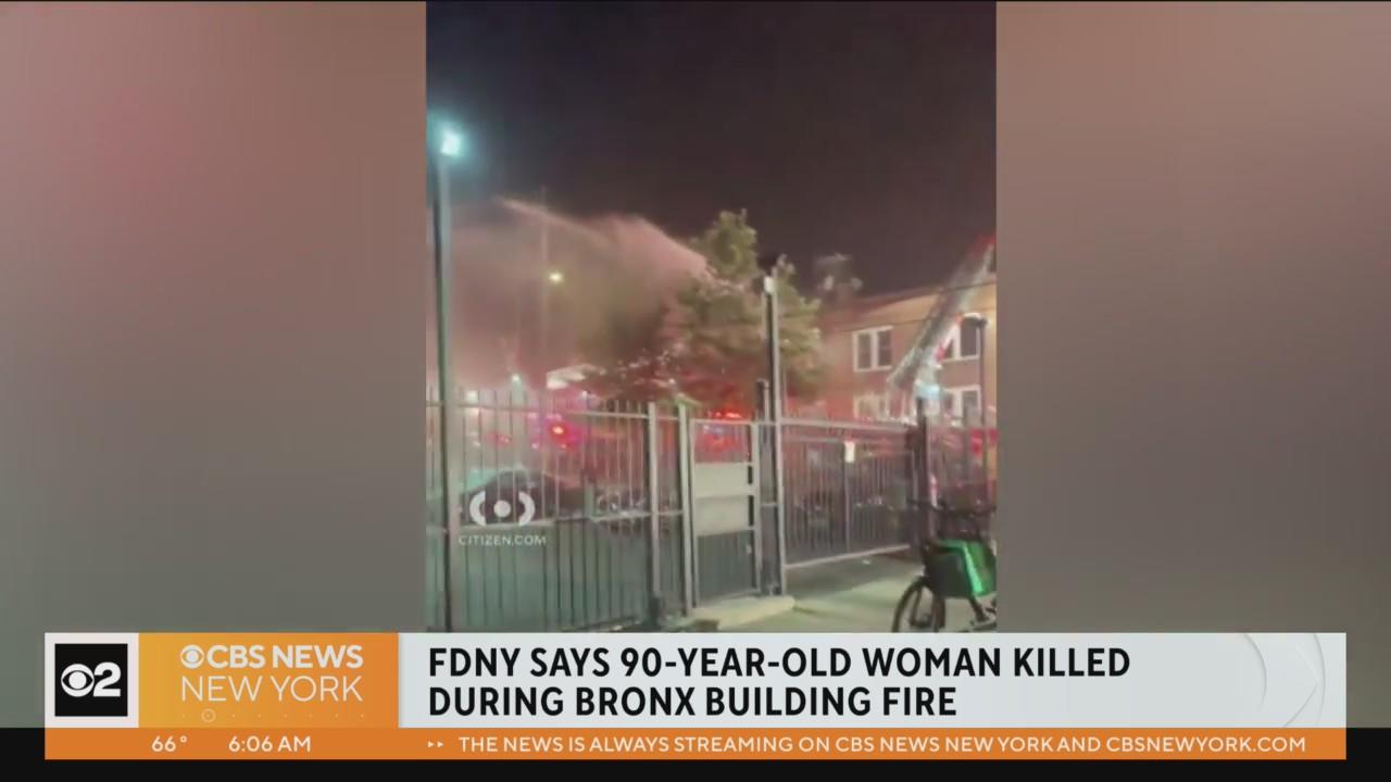 90-year-old woman killed when fire breaks out in the Bronx - CBS New York