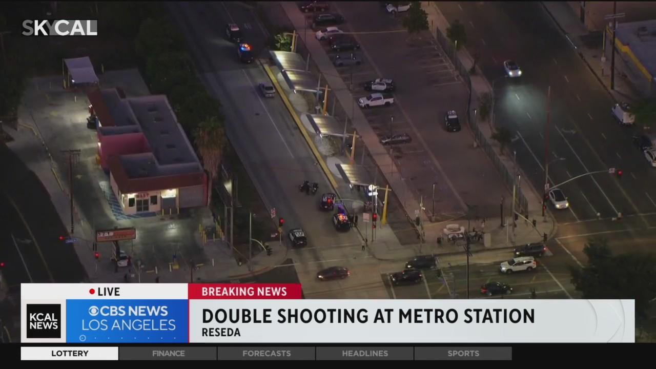 1 dead, 1 wounded after shooting at Metro bus stop in Reseda - CBS Los ...