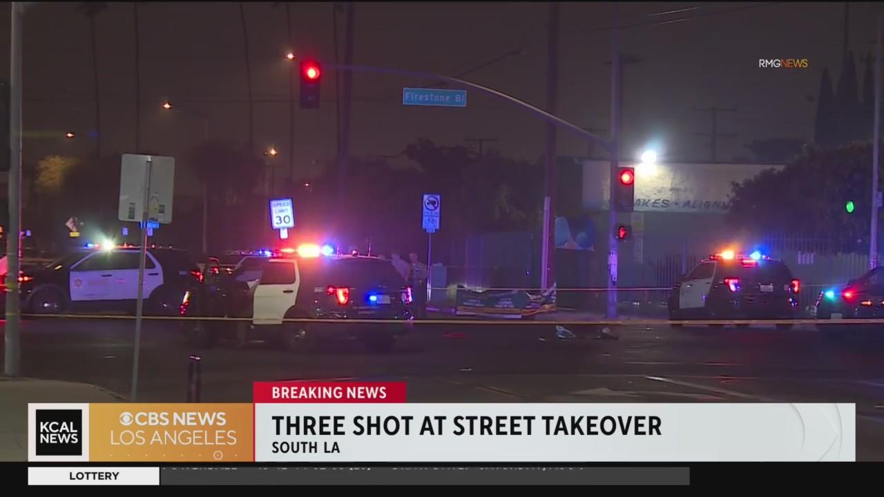 Two dead following street-takeover shooting in South L.A. - CBS Los Angeles