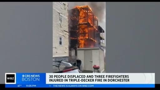 30 people displaced after fire in Dorchester - CBS Boston