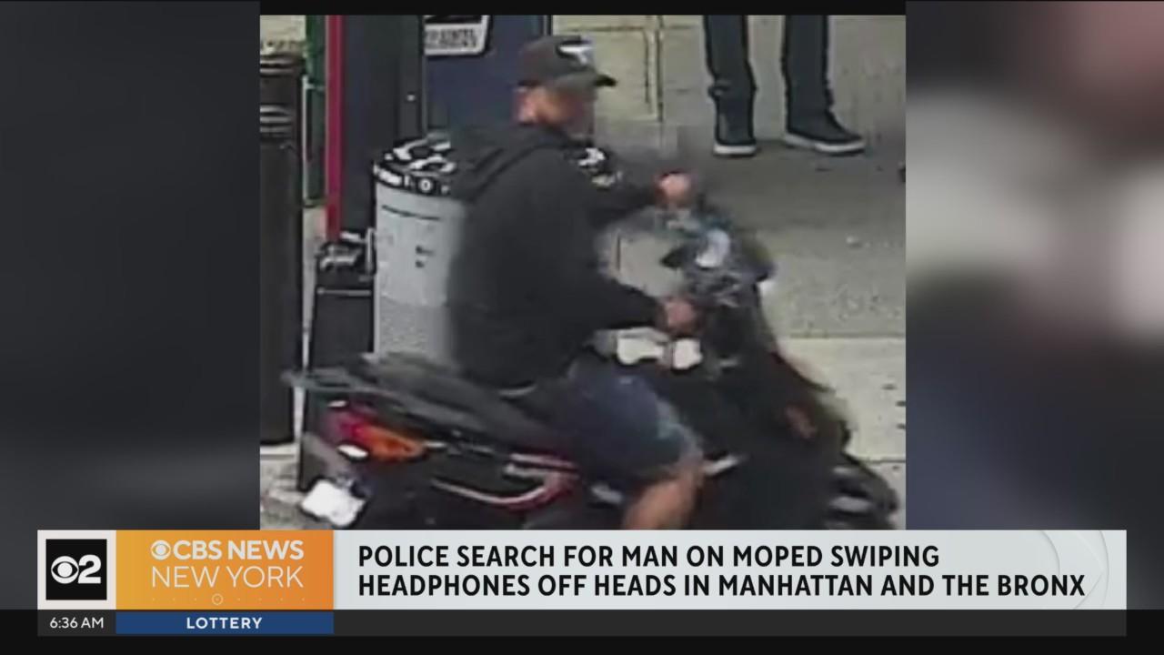 NYPD looking for man on moped seen stealing headphones off people in ...