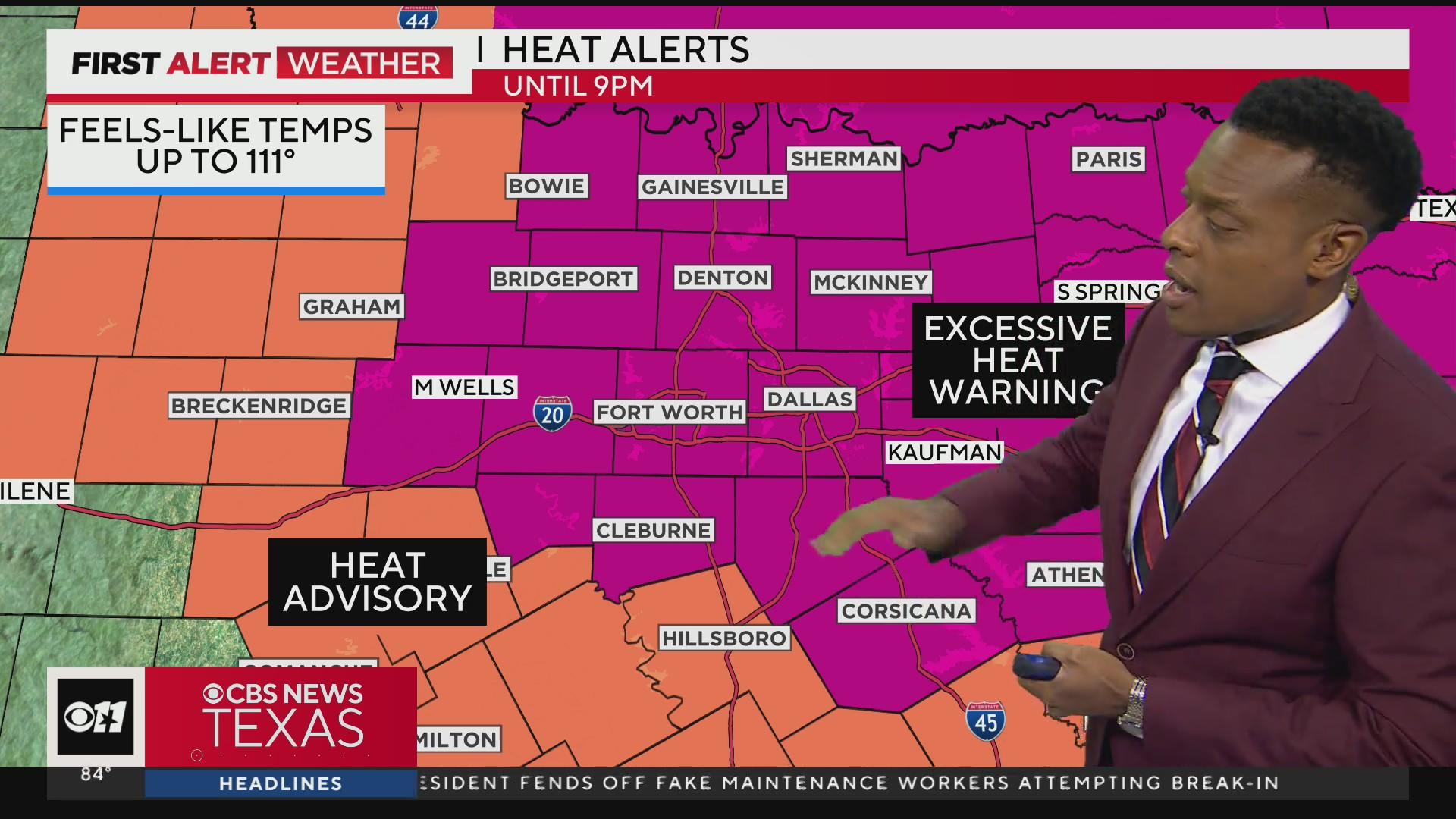 Extreme heat sticking around North Texas all week - CBS Texas