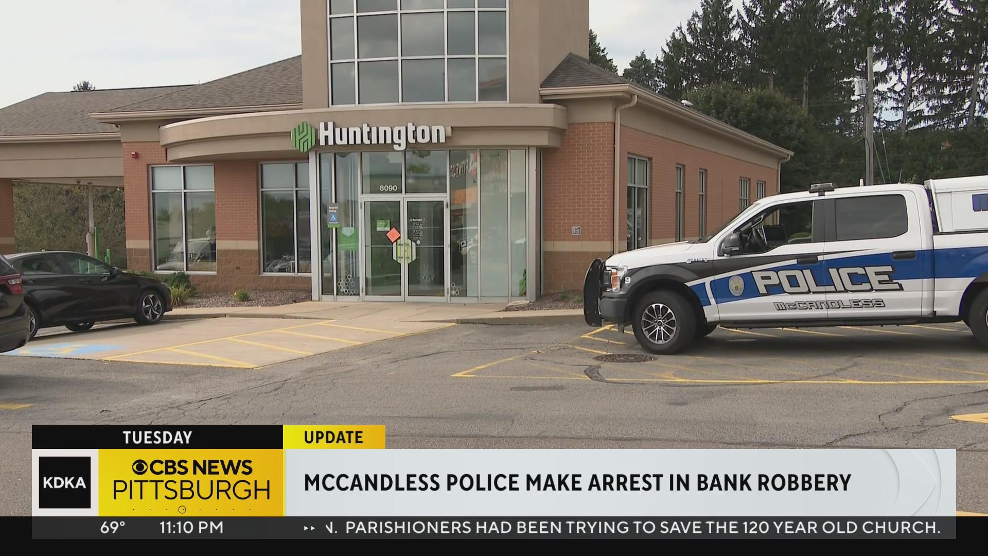 McCandless police arrest bank robbery suspect - CBS Pittsburgh