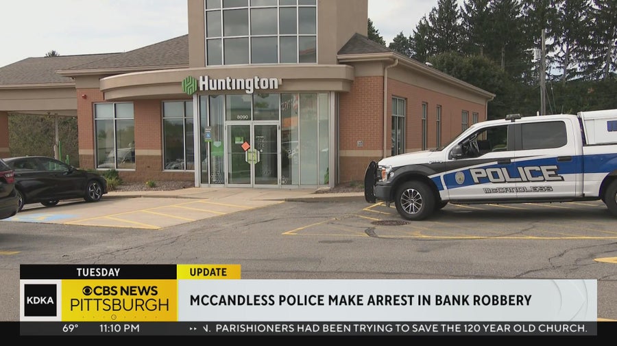 McCandless police arrest bank robbery suspect - CBS Pittsburgh