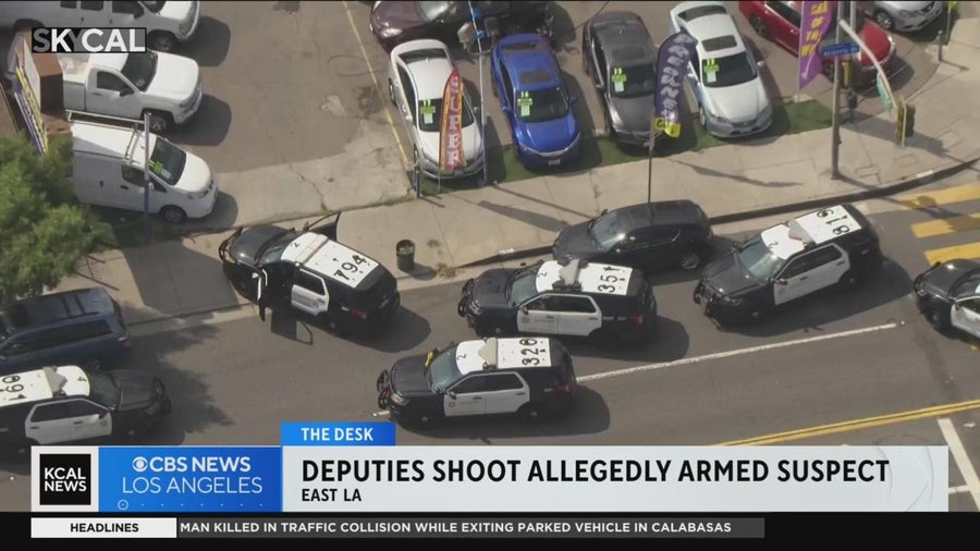Deputies shoot man armed with gun in East LA during foot pursuit - CBS ...
