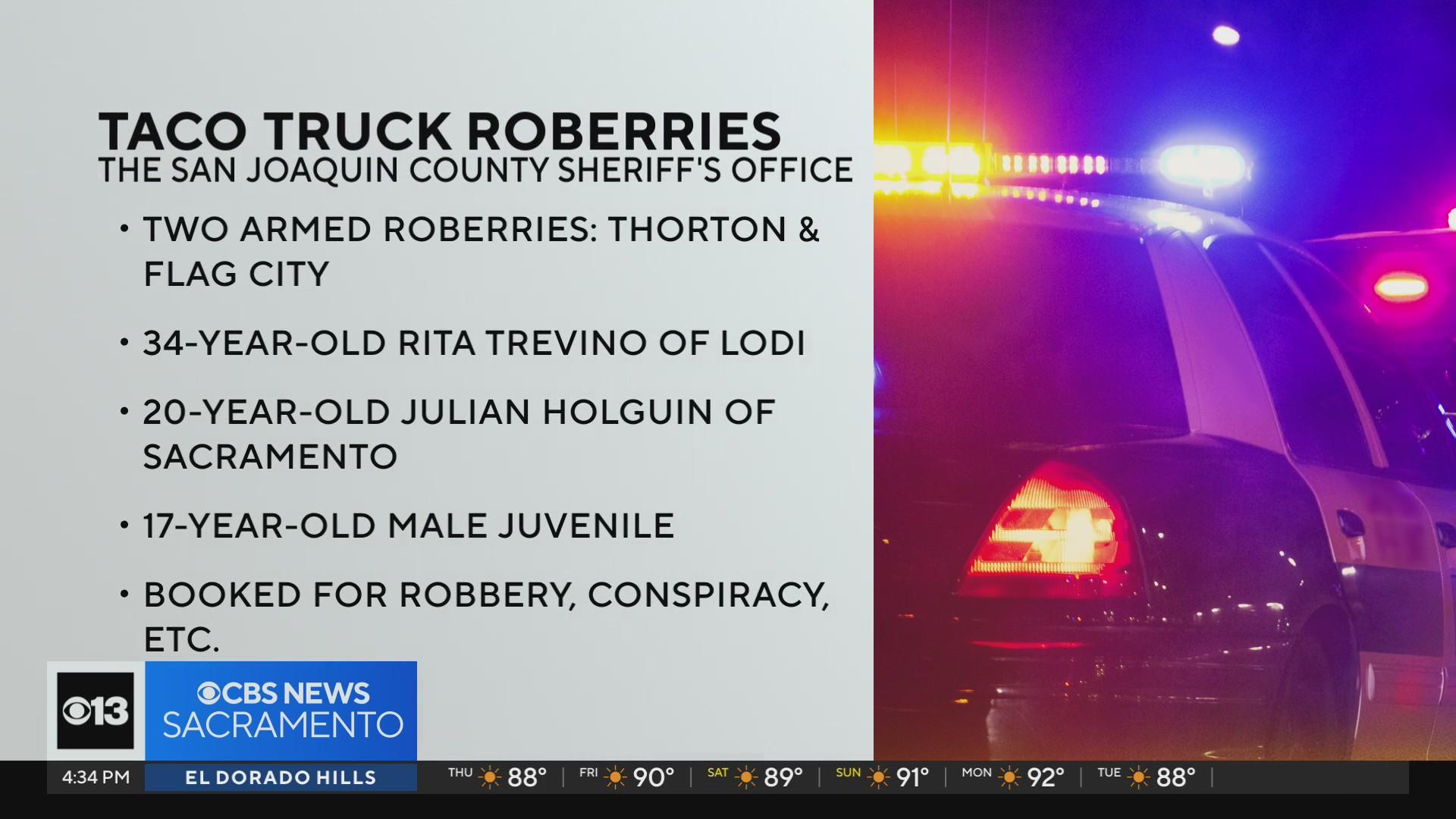 3 people arrested in connection with robberies of taco trucks in San ...