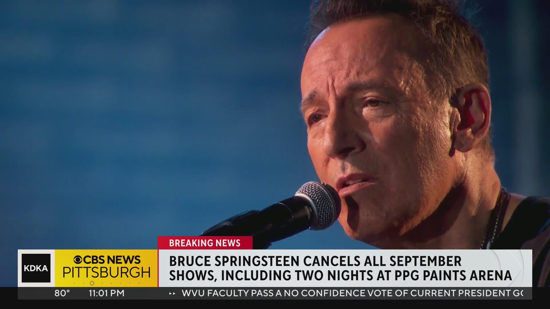 Bruce Springsteen battling symptoms of peptic ulcer disease, postpones ...