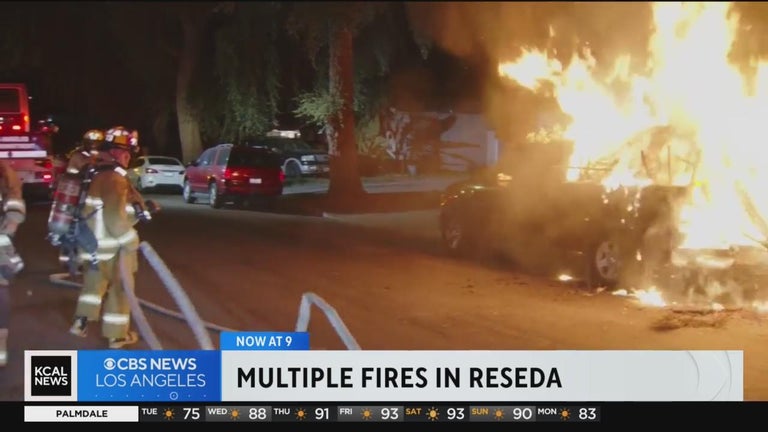 Possible arsonist sets at least 6 fires in Reseda overnight - CBS Los ...