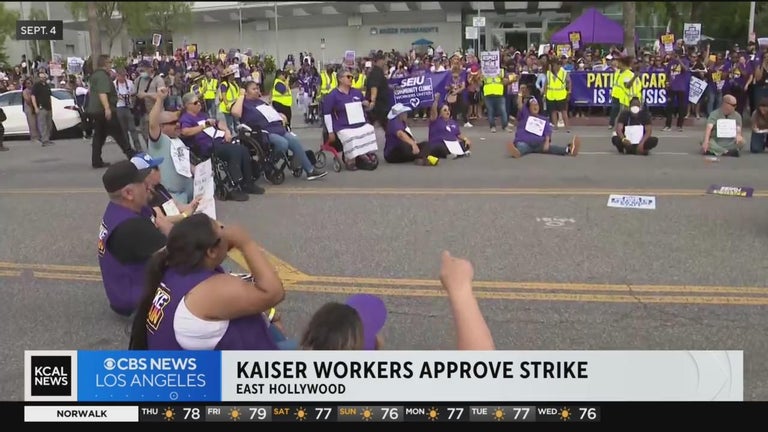 Kaiser Permanente health care workers authorize strike - CBS Los Angeles