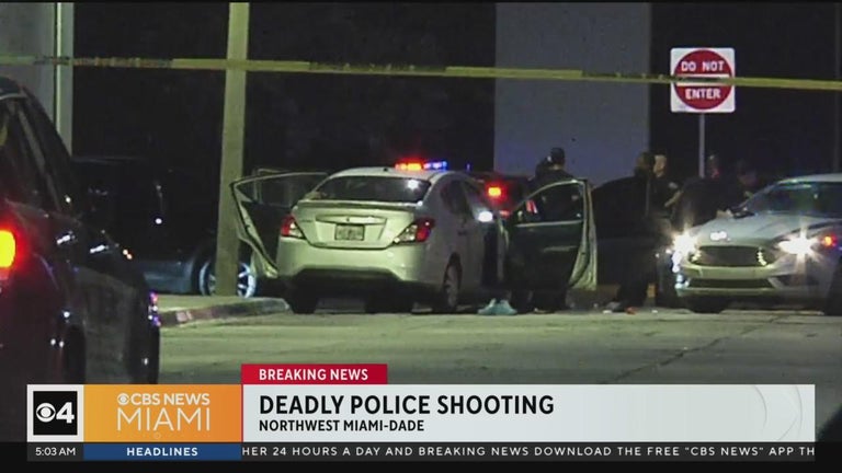 Police chase, shooting overnight in Miami, one dead - CBS Miami