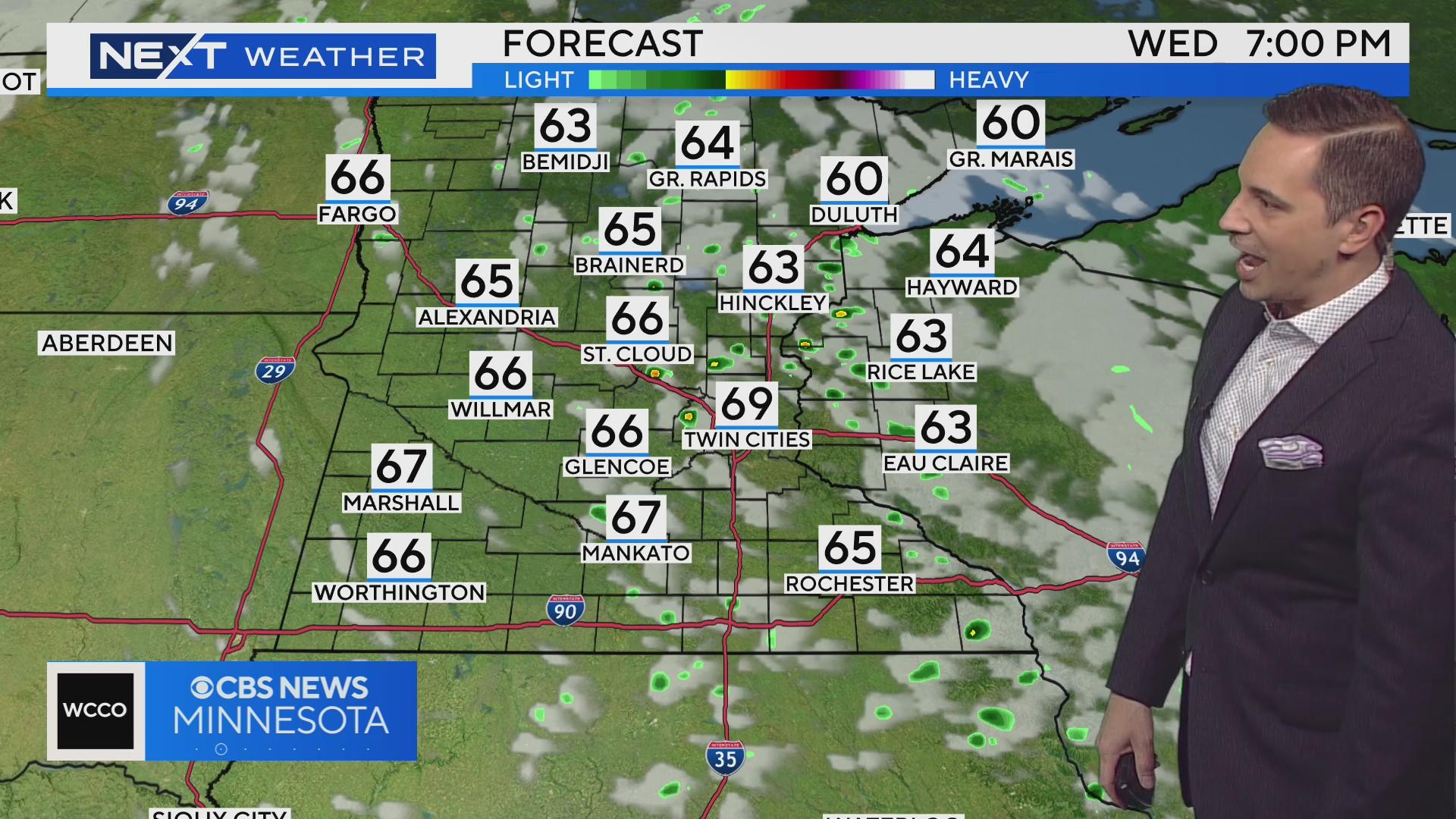 Scattered showers to clear, with warm-up on the way - CBS Minnesota