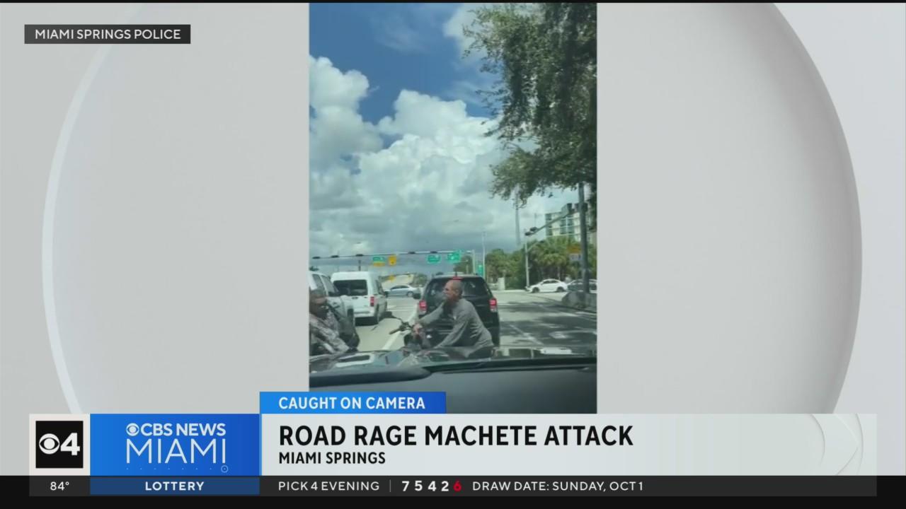 Man arrested in Miami Springs road rage machete attack - CBS Miami