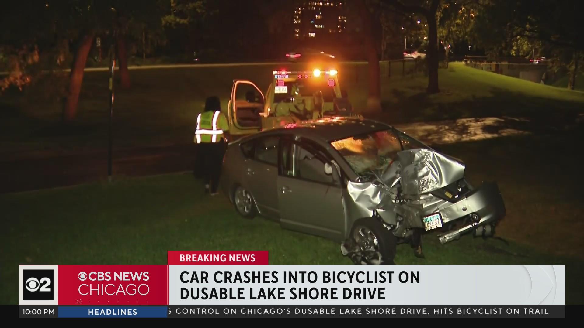 Driver loses control on DuSable Lake Shore Drive, hits trail cyclist ...