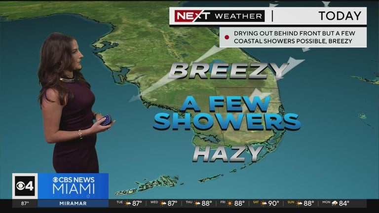 Sunny and breezy South Florida as dry air arrives - CBS Miami