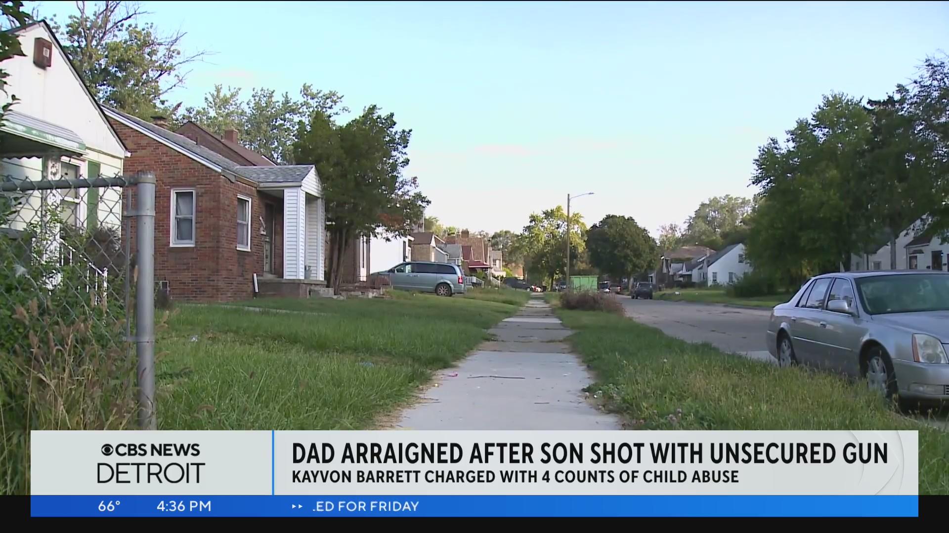 Detroit man arraigned in non-fatal shooting of 8-year-old son - CBS Detroit