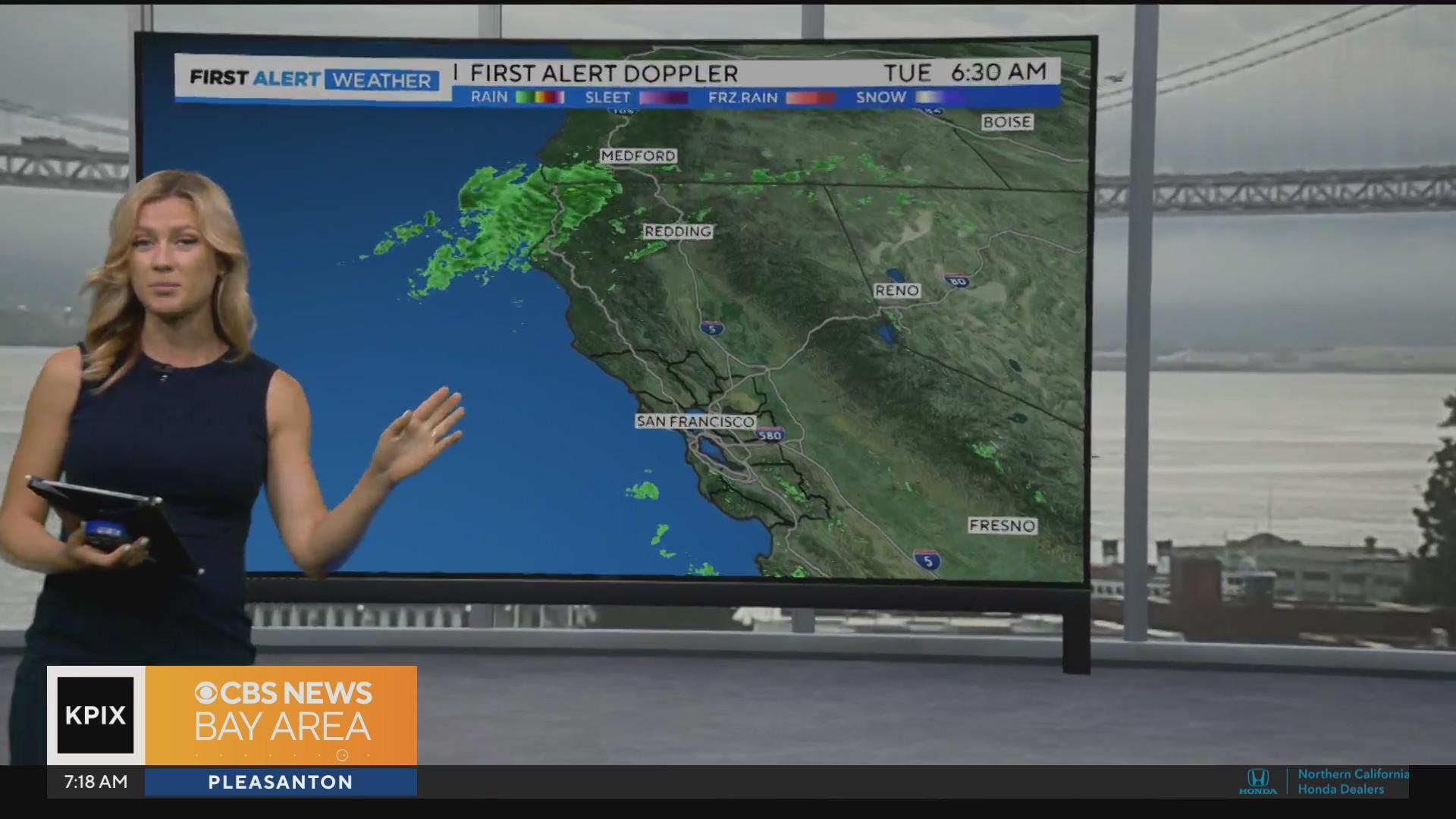Light rain returns to Bay Area, mostly in the North Bay - CBS San Francisco