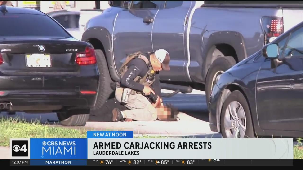 Miami armed carjacking ends in arrests in Lauderdale Lakes - CBS Miami