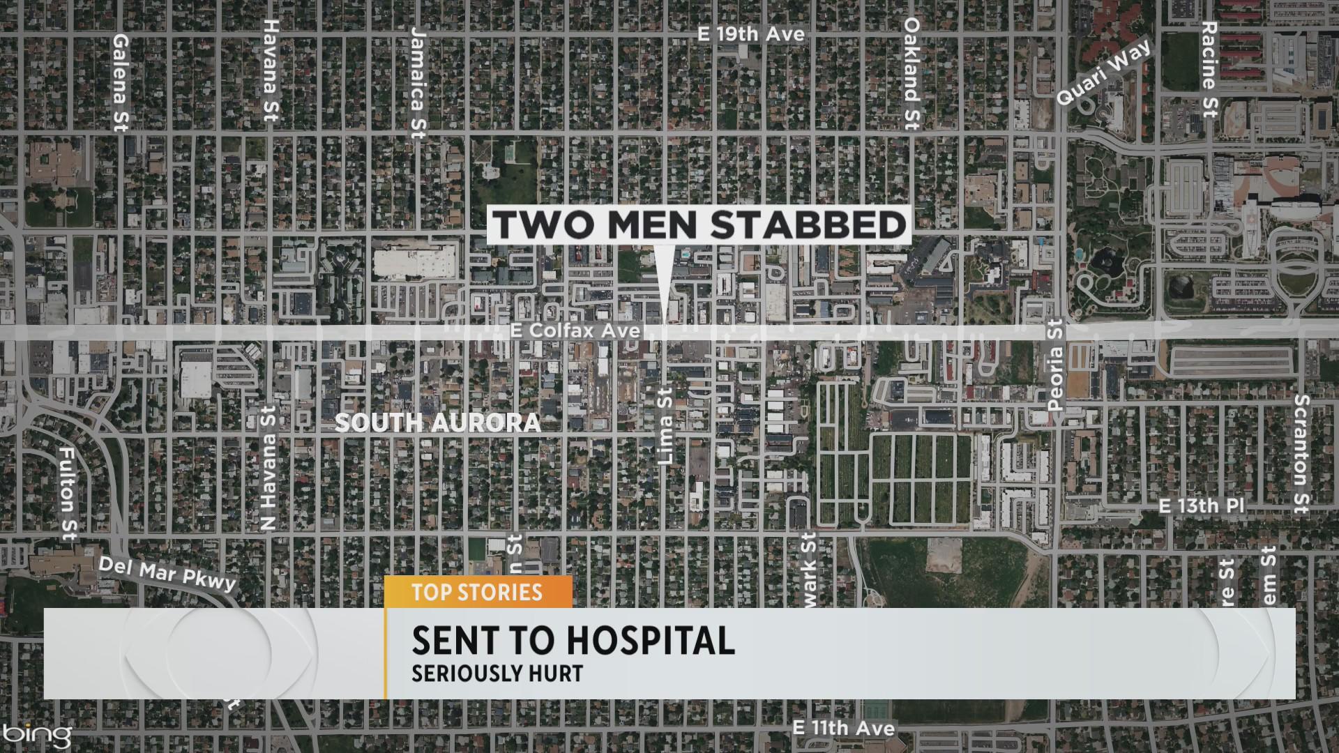 1 suspect in custody after 2 men stabbed in Aurora, rushed to hospital ...