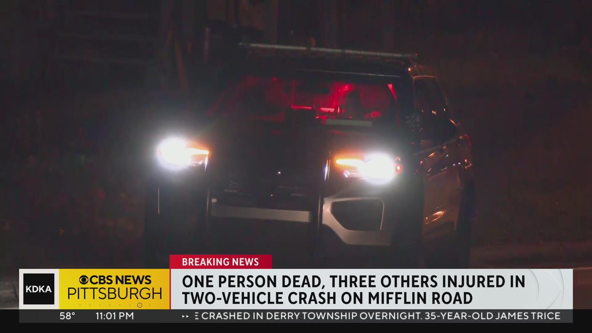 1 dead, 3 injured after multi-vehicle crash in Pittsburgh - CBS Pittsburgh