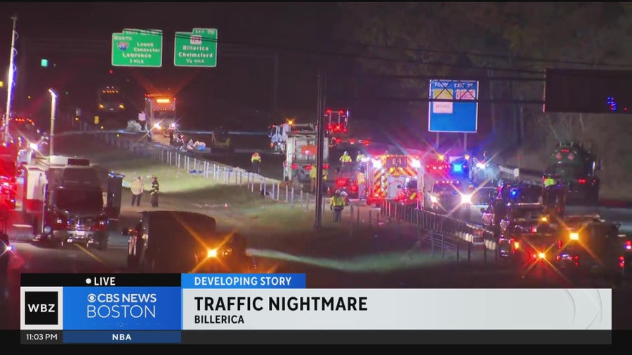 Route 3 in Billerica closed after tanker truck crash and fuel spill ...