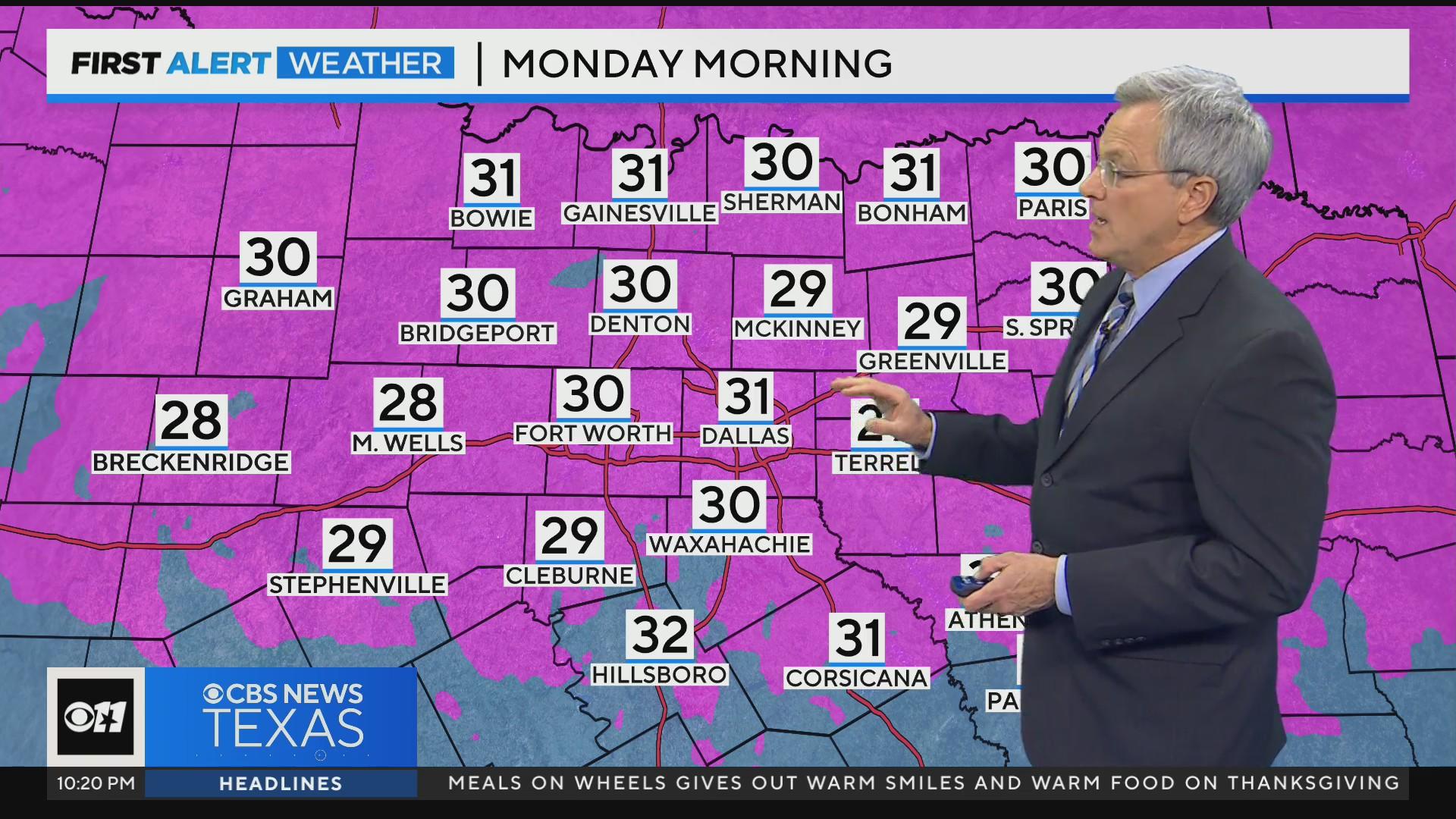 Cold front brings a few showers and gusty winds - CBS Texas