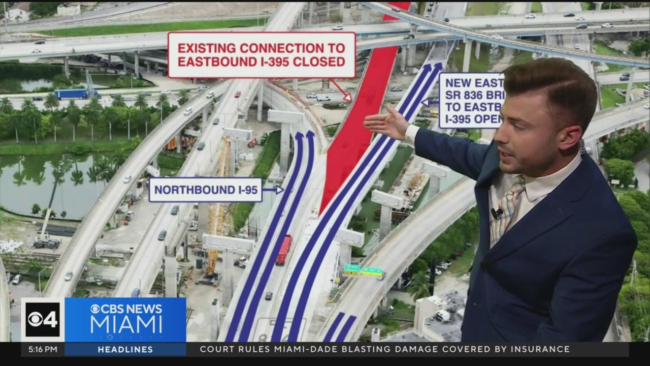 New connector bridge opening Friday on SR-836/I-395 - CBS Miami